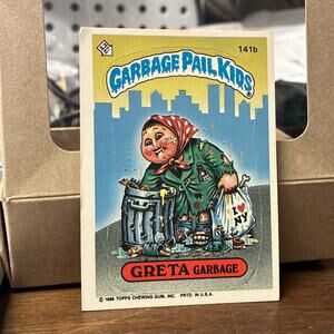 1986 Garbage Pail Kids series 4 Greta Garbage 141b GPK USA MTG5023